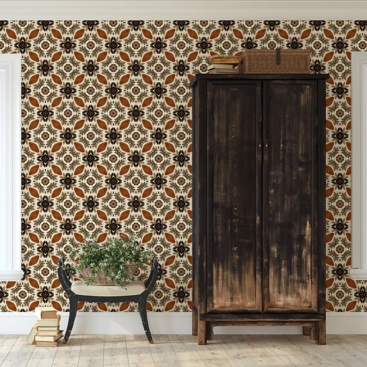 Maple - Vintage Patchwork Wallpaper