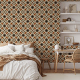 "Wall Blush Maple Wallpaper enhancing a modern bedroom, the centerpiece in stylish home decor."