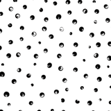 The MB Line's PERIOD. Wallpaper featuring black dots on white, ideal for a modern minimalist room decor.
