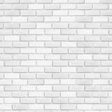 Bella Brick (White) Wallpaper by Wall Blush in a modern styled living room with brick pattern focus.
