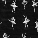 Wall Blush's Attitude (Pattern Edition) Wallpaper featured in modern bedroom, showcasing elegant ballet dancer design.
