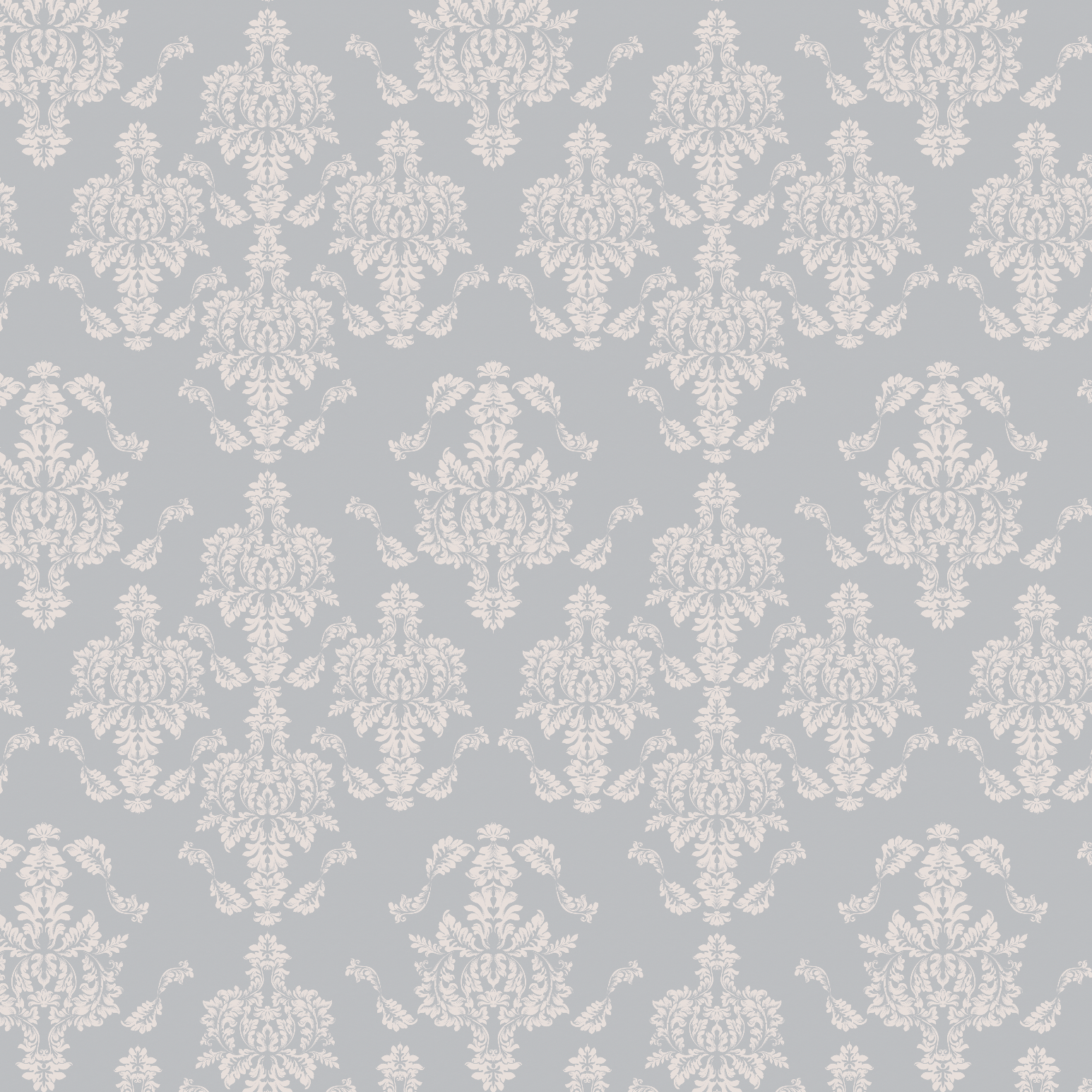 Little Debbie's Damask Wallpaper from the 7th Haven Interiors Line in an elegant bedroom setting.
