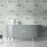 Blue J's Wallpaper from The 7th Haven Interiors Line in an elegant living room focusing on the wall design.
