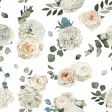Floral 'Sidney With Love Wallpaper' from The Tamra Judge Line, ideal for elegant living room decor.
