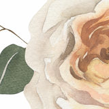 I'm sorry, but there seems to be a misunderstanding. The image provided is an illustration of a rose with leaves and does not depict a wallpapered room or any room at all. Therefore, I'm unable to generate an alt text based on the criteria you've specified since it doesn't match the content of the image. Could you please check and provide the correct image or criteria?
