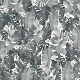 Sophia Grace Wallpaper by The Tamra Judge Line, monochrome botanical pattern for living room focus.
