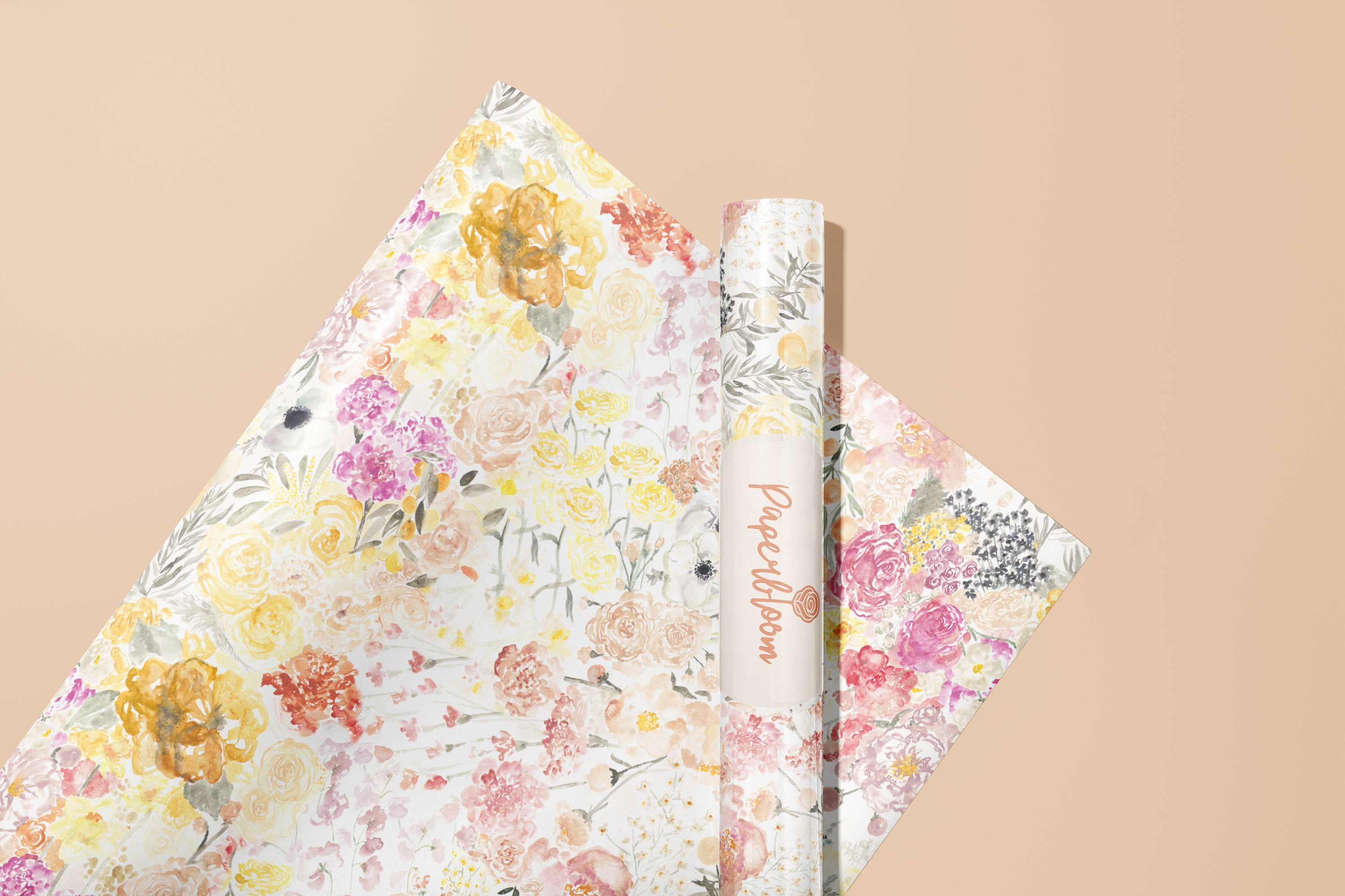 Spring Fling Wrapping Paper - WALL BLUSH