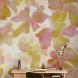 Wallpaper focus in a study room with Time of My Life design by Wall Blush SG02, showcasing colorful floral patterns.
