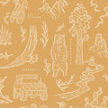 Sample of Adventure Awaits (Orange) Wallpaper