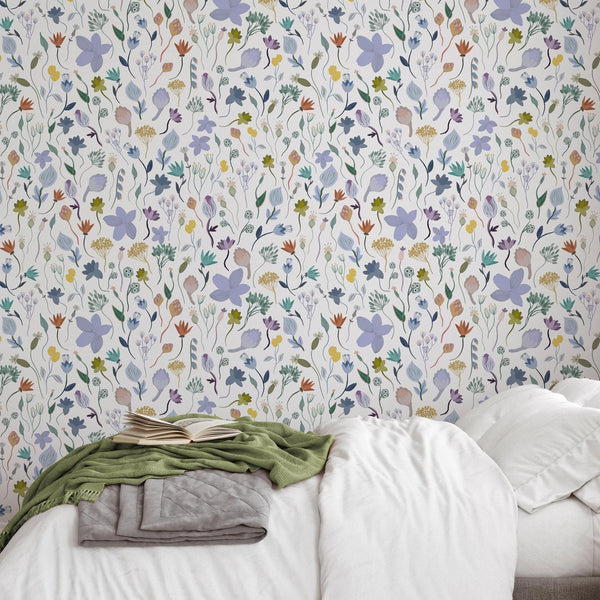 Ava - Whimsical Floral Wallpaper– WALL BLUSH