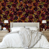 Ginger Wallpaper by Wall Blush SG02 featured in a stylish bedroom, highlighting the rich floral design.
