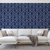 Winslet Wallpaper by Wall Blush SG02 featured in a modern living room with a focus on the design.
