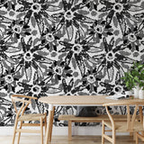 "Wall Blush Endless Love Wallpaper in a modern home office setup with stylish wooden furniture."
