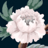 "Wall Blush Ophelia Wallpaper with floral design in modern living room, large peony focus."

(Note: Since the image is a close-up of the wallpaper design, the type of room is not visible. Therefore, the alt text suggests a general modern living room setup, which is a likely application for such wallpaper.)
