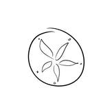 It seems there's been a misunderstanding. The image provided does not display a room or wallpaper; it is a simple line drawing of a circular design with a flower-like pattern. There's no wallpaper or brand representation to refer to in the alt text based on this image. Could you please provide the correct image or more context?