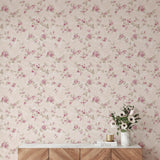 Coco's Cottage Wallpaper from The 7th Haven Interiors, elegant floral design in a living room setting.
