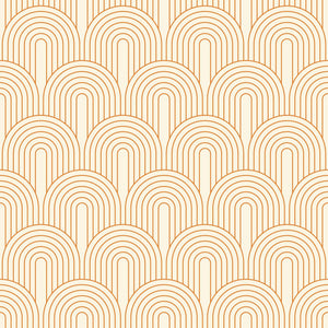 Cyrus - Orange Boho Arches Wallpaper
