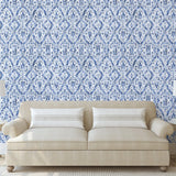 Francesca Wallpaper by Wall Blush SG02 featured in a stylish living room setting, highlighting the elegant wall design.
