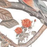 "Florence Wallpaper by Wall Blush with elegant floral bird design, ideal for enhancing living room walls."