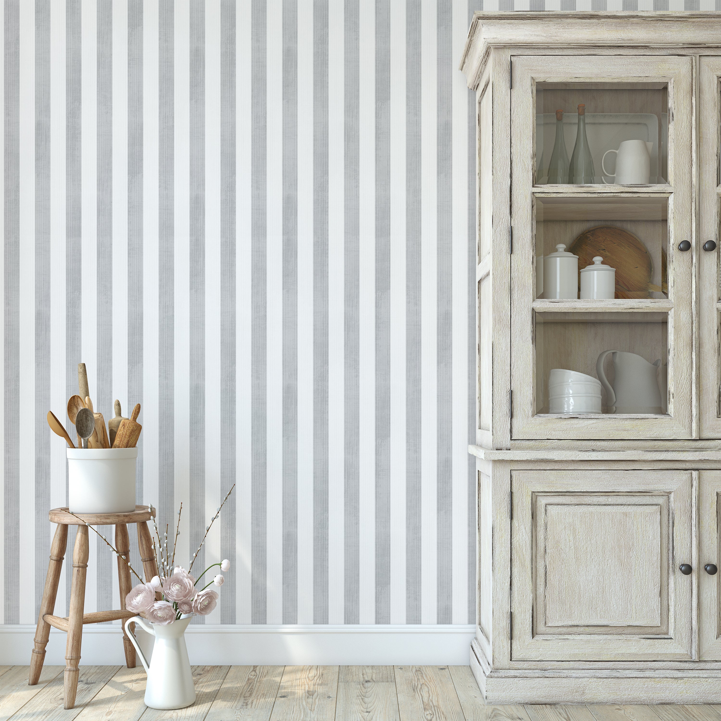 Gabbandra Stripes Wallpaper - The 7th Haven Interiors Line from WALL BLUSH