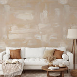 Elegant living room featuring Wall Blush's Glide Wallpaper in a modern home decor setting.