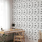 "G-Town Vibes Wallpaper by Wall Blush enhancing home office decor with a stylish touch."