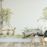 Glade Wallpaper in children's room from Wall Blush SG02 with a tree and nature design focus
