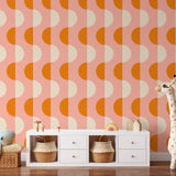Wall Blush SG02 Donna Wallpaper in a stylish children's room with playful decor accenting the vibrant pattern.

