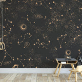 Alt: Milky Way Wallpaper from The Kail Lowry Line, accentuating a child's room, cosmic design as the focal point.
