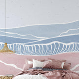 Laguna Wallpaper by Wall Blush SG02 featured in modern bedroom with elegant decor focus
