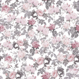 "Wall Blush's Secret Garden (White) Wallpaper in a modern living room setting, showcasing floral elegance and style."