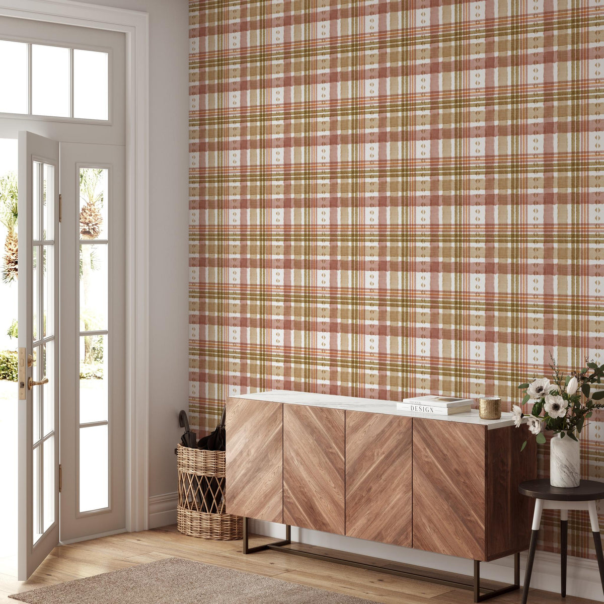 Ruth - Vintage Inspired Plaid Peel and Stick Wallpaper