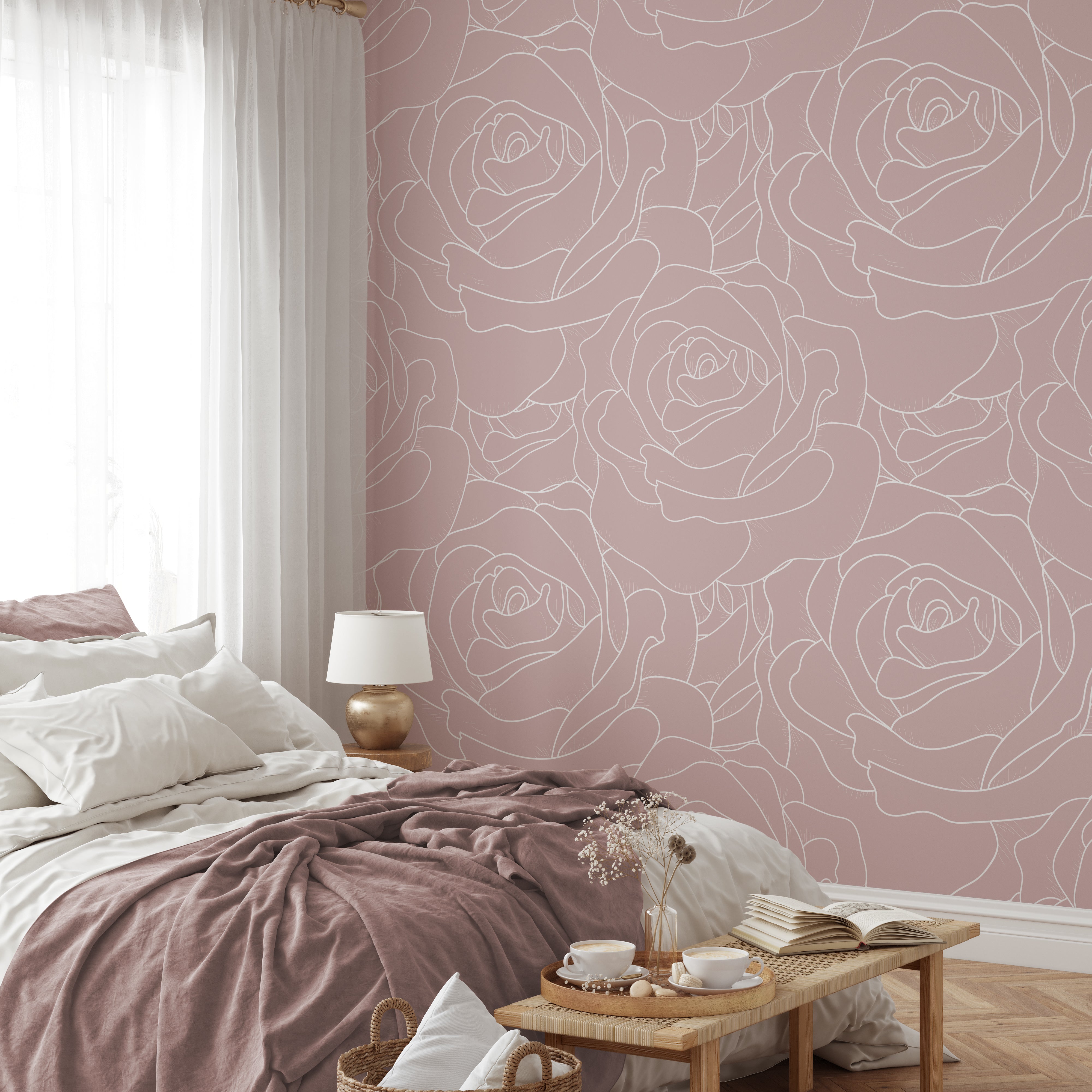 Adelyn Wallpaper Wallpaper - The Stefanie Bloom Line from WALL BLUSH
