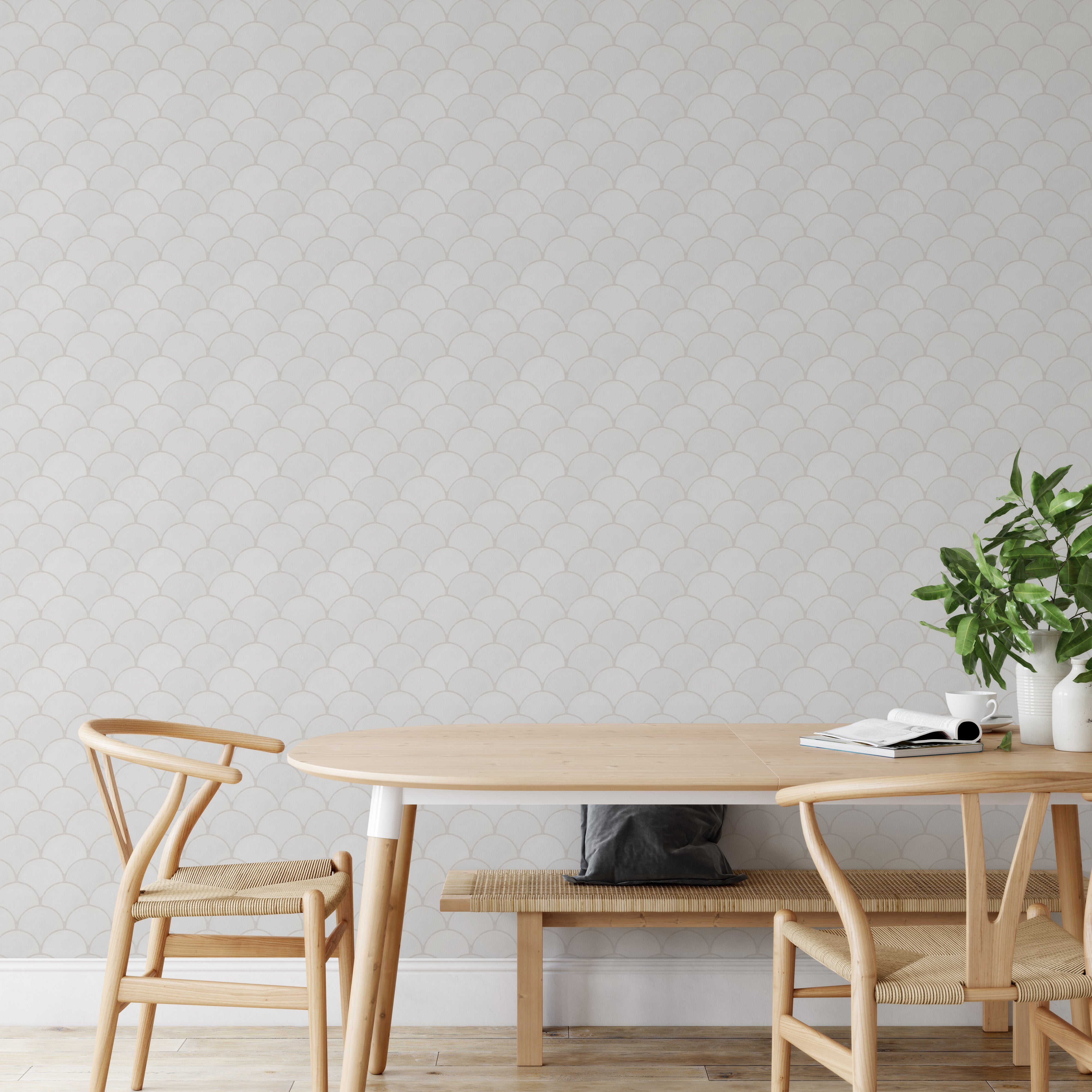 Scallop Tile Wallpaper - Wall Blush from WALL BLUSH