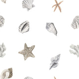 "Wall Blush's Nautilus Wallpaper featuring a sea-themed pattern ideal for enhancing any room's ambiance."