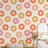 Smiley Flowers Wallpaper Wallpaper - Wall Blush SG02 from WALL BLUSH