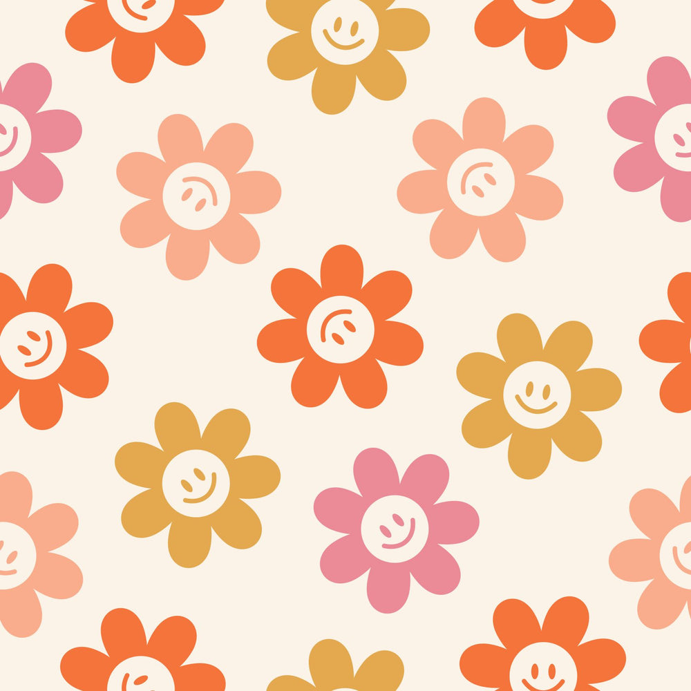 Daisy - Smiley Flowers Wallpaper