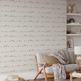 "Wild Child Wallpaper by Wall Blush in cozy living room, featuring stylish animal print as focal point."