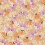 Alt: "Wall Blush's Bridget Wallpaper featuring floral pattern in a warm color palette suitable for enhancing a cozy living room atmosphere."