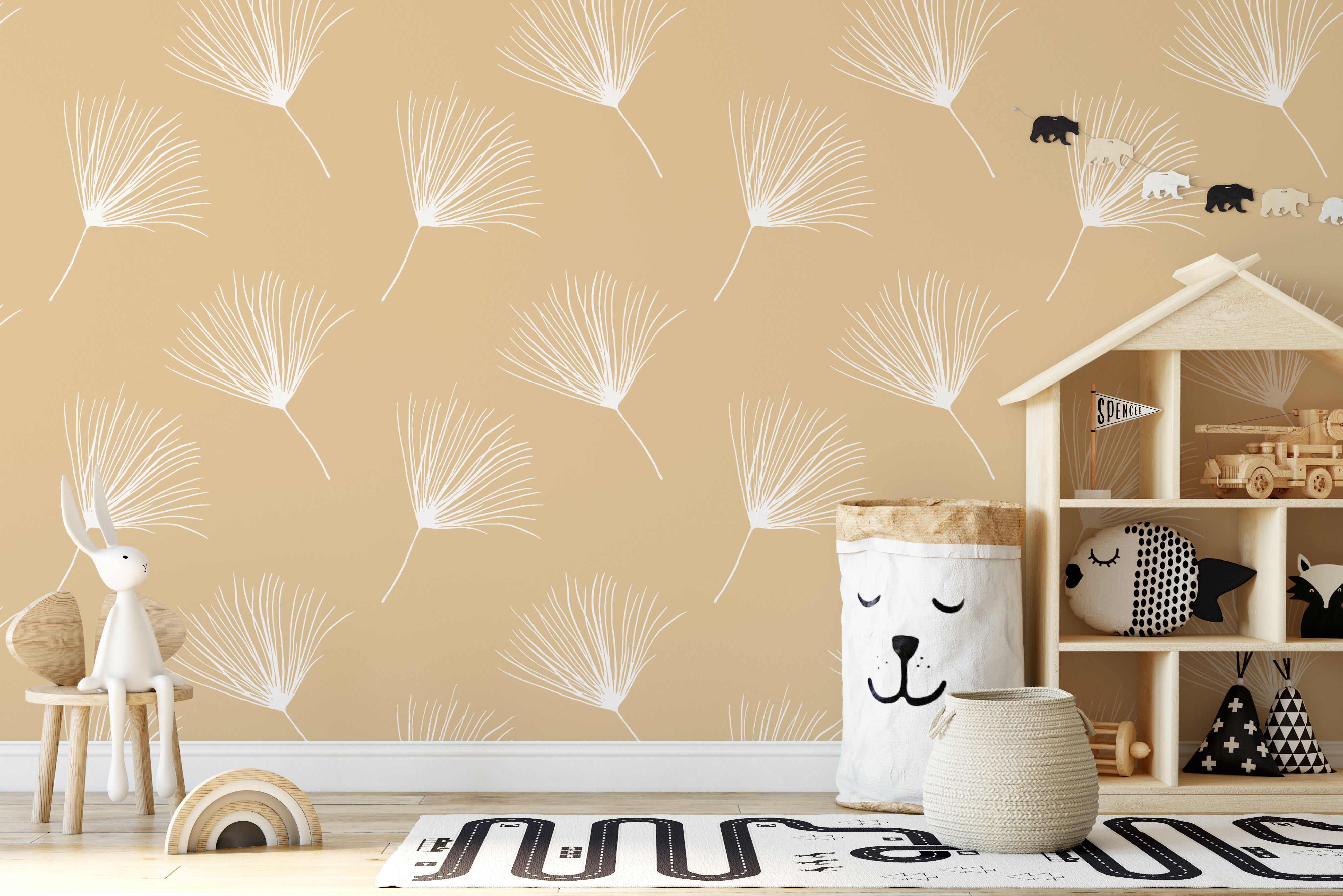 Wish Wallpaper - The Minty Line from WALL BLUSH