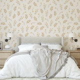 Lottie Wallpaper by Wall Blush SG02 highlighted in a cozy bedroom, showcasing elegant floral designs.
